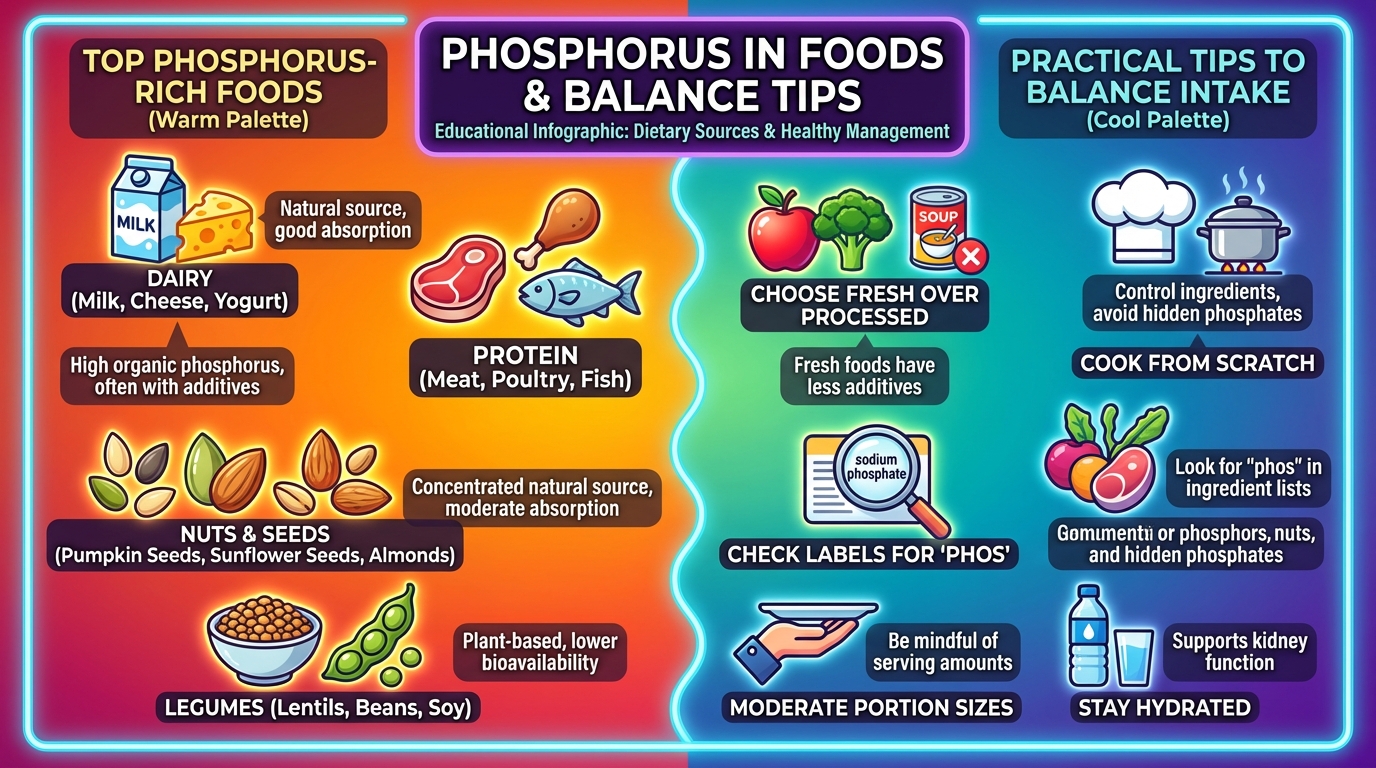 découvrez quels aliments riches en phosphore il est conseillé d'éviter pour protéger votre santé et maintenir un équilibre nutritionnel optimal.