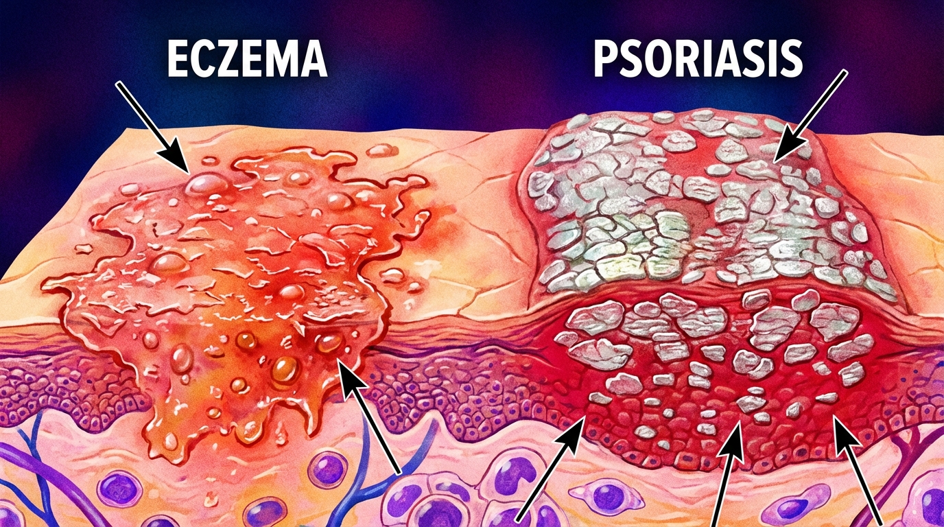 découvrez les 3 questions essentielles pour différencier l'eczéma du psoriasis et mieux comprendre ces affections de la peau.