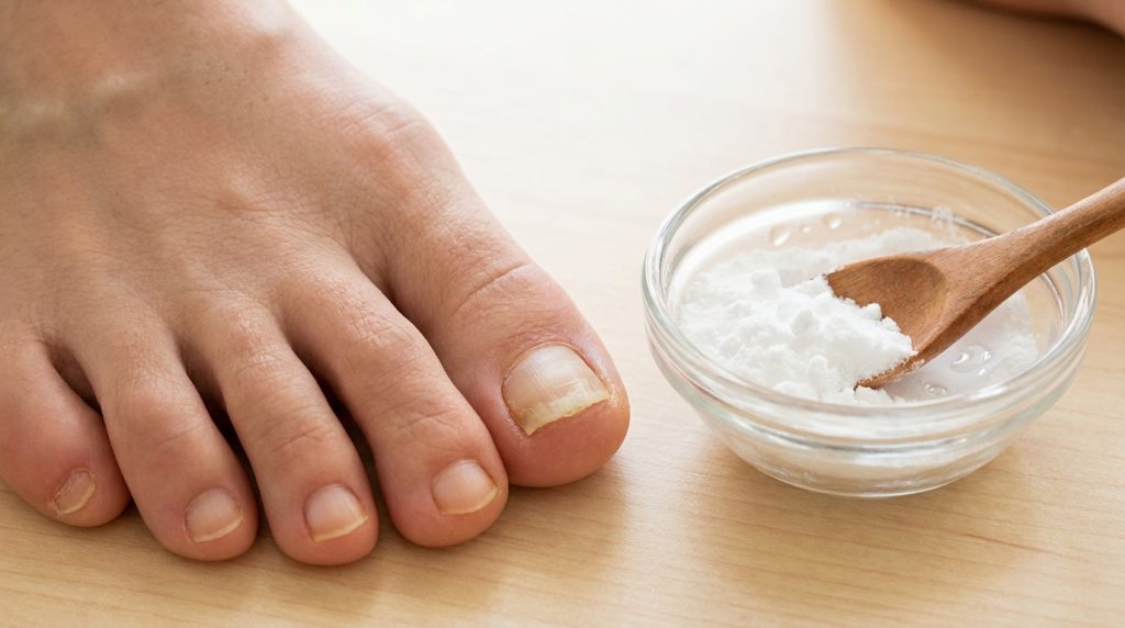 découvrez l'efficacité du bicarbonate pour traiter la mycose des ongles de pieds, avec des avis d'utilisateurs et des conseils pratiques d'utilisation.